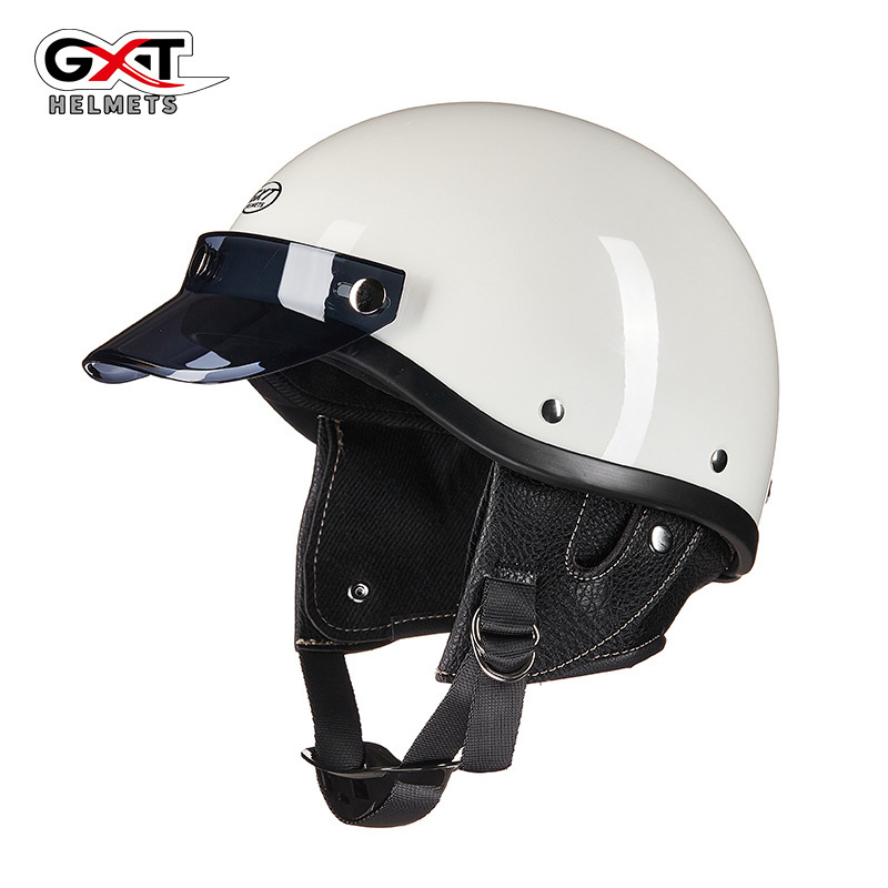 Helmet Unisex Retro, Universal Motosiklet kaskı (dəbilqə) - white-s