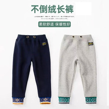 21新款Miki童装男女童秋冬加绒长裤儿童保暖裤休闲显瘦男宝宝卫裤