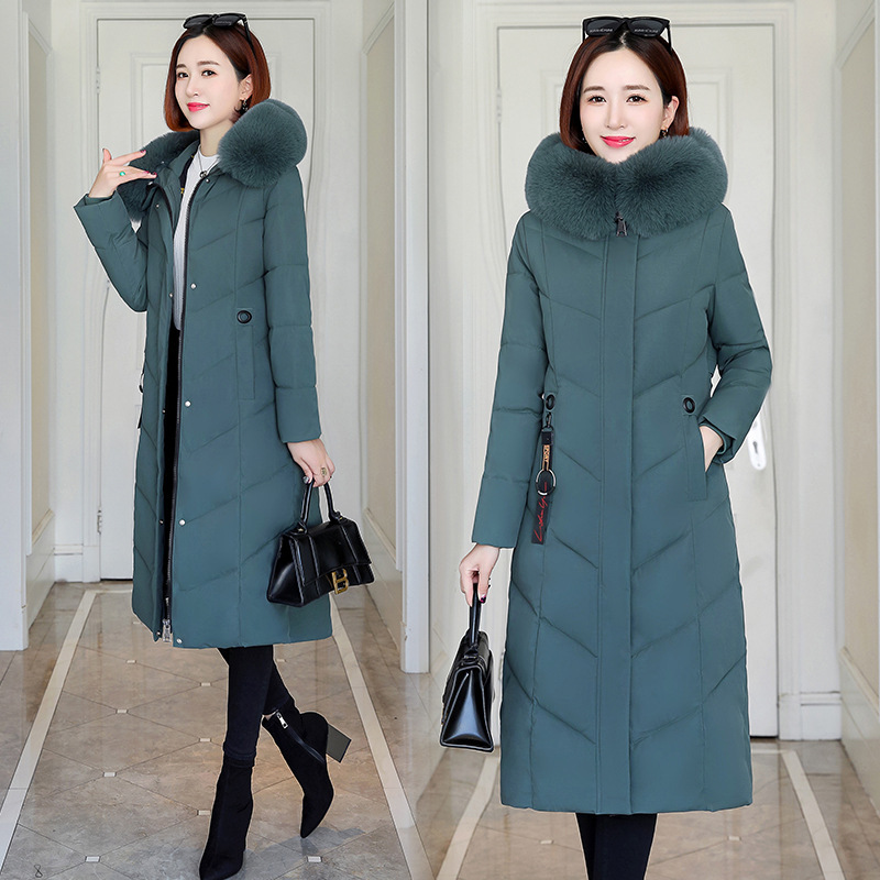 2025 Winter Clothing Ultra-Thick Minus down Jacket for Women Korean Style Slim Fit Middle-Aged Mother's Wear Long Over-The-Knee Warm Jacket for Women