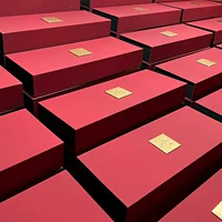 Новая минималистская винно-красная однослойная помолвка свадебная упаковка подарочная коробка для свадебных праздников с ручными подарочными коробками