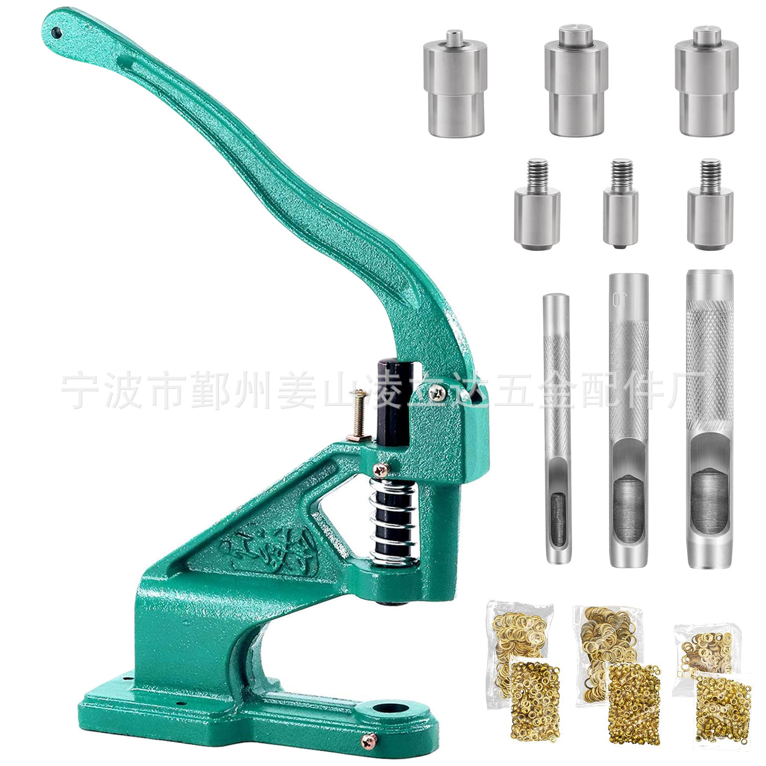 Amazon cross-border gold and silver eyelet button press, eyelet rivet hand press button machine, air eye button set