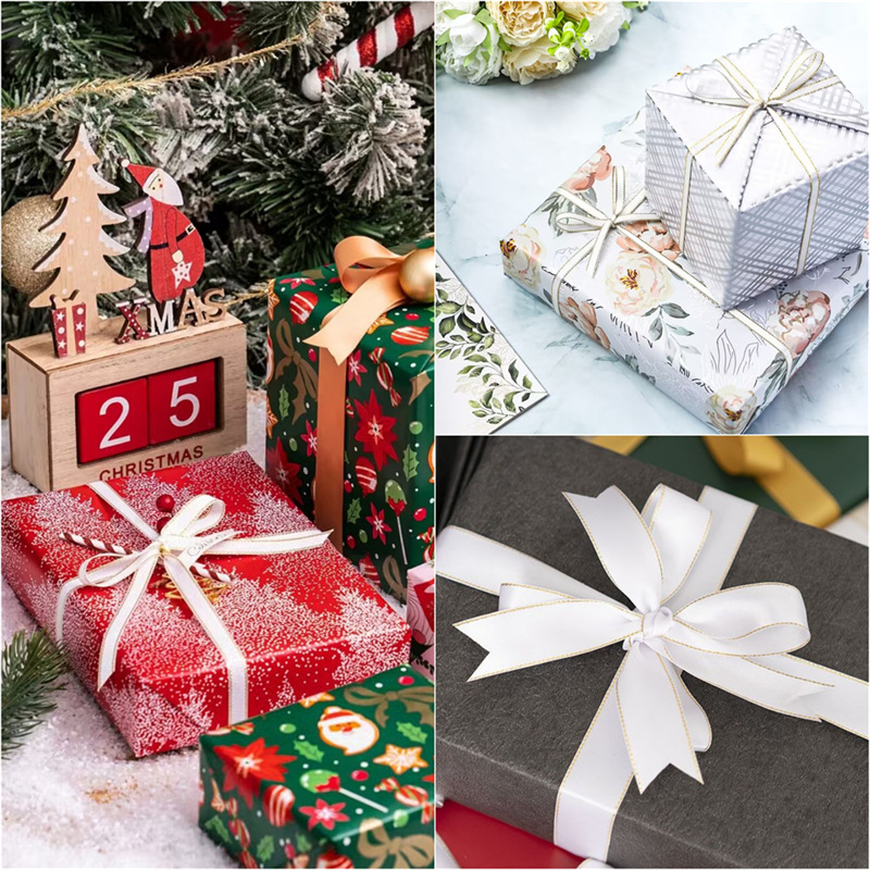 Amazon cinta de borde de cebolla de oro y plata de doble cara engrosada cinta de poliéster arco accesorios para el cabello cinta vestido floral