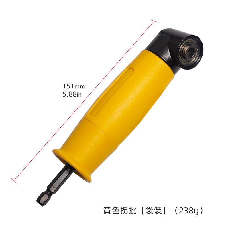 Esquina de cabezal de lote de 105 grados, tornillo de giro en ángulo recto, chal, venta directa de fábrica, mango hexagonal, taladro eléctrico, lote de giro