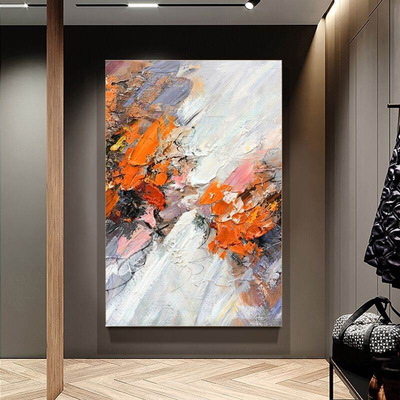 Entrance Vertical version modern Sofa Wall Abstract decorate Oil Painting modern Simplicity Light extravagance Entrance Oil Painting a living room Decorative painting