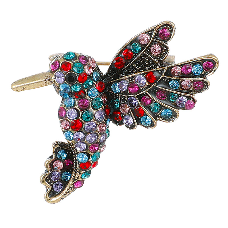 Broche oiseau en strass, style européen et américain, pour femme, accessoire de mode haut de gamme pour tailleur, broche animal tendance et mignonne._voghion.com