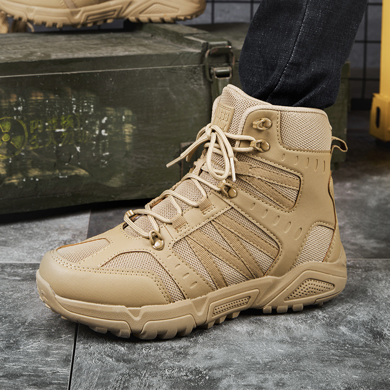 Botas militares de venta directa de fábrica de talla grande transfronterizas, botas tácticas, botas para hombres y mujeres, botas de senderismo, zapatos de camping al aire libre resistentes al desgaste