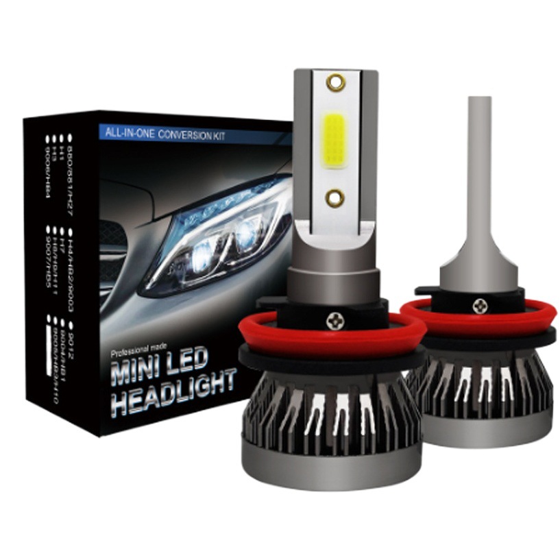 Cross-Border Car Led Headlight Mini Fanless H4 Far and Near Integrated Led Light H7 Car Headlight Modified Car Light
