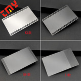 Металлическая серебряная карточка участника из нержавеющей стали для визитных карточек с лазером, DIY, (в наличии на складе)