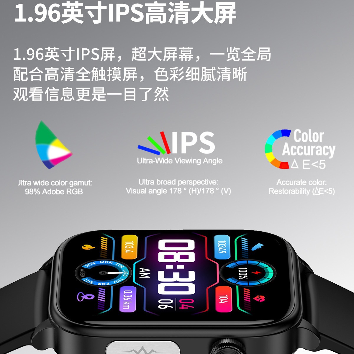 新品ET570スマートウォッチブルートゥース通話ECG心電図機能無創血糖真血酸素スマートウォッチ