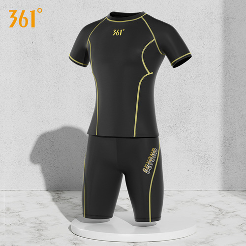 361 men's swimsuit and trunks suit swimsuit top full body men's five-point professional flat-angle quick-drying swimming equipment