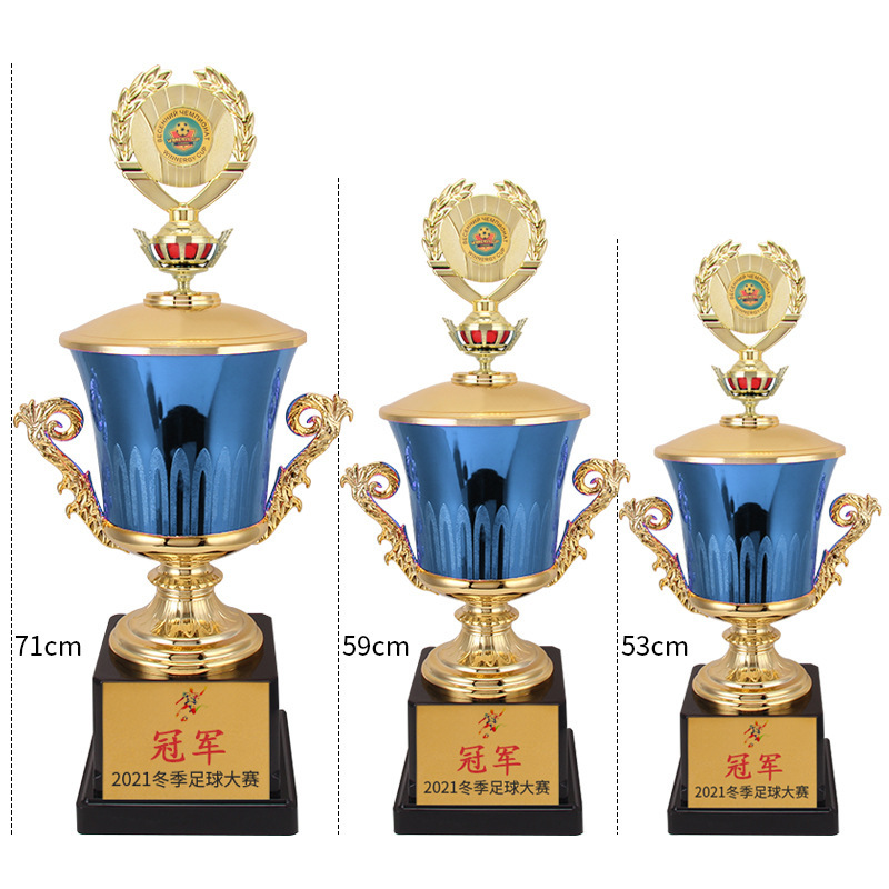 Trofeo metálico de recuerdo para eventos de celebración universales, premio para reuniones anuales, trofeo empresarial, trofeo de cinco estrellas