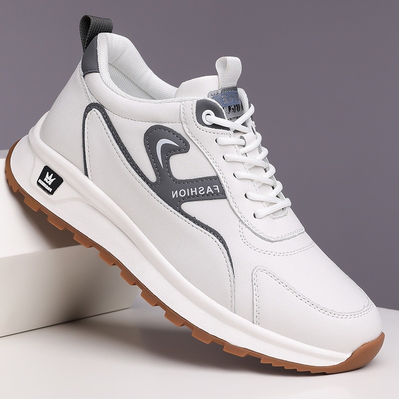 Wholesale 2025 Spring and Autumn New Men's Sports Casual Leather Shoes Breathable Youth Running Shoes Versatile Dropshipping 5559