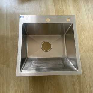 Export handmade basin sink South America washbasin 304 stainless steel with washboard single slot balcony laundry cabinet sink