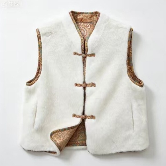 2026 Chinese-style stand-up collar vest for women, autumn and winter, for middle-aged mothers, faux mink fur, thickened vest top 2026 Chinese-style stand-up collar vest for women, autumn and winter, for middle-aged mothers, faux mink fur, thickened vest top