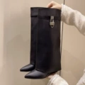 Black silver buckle