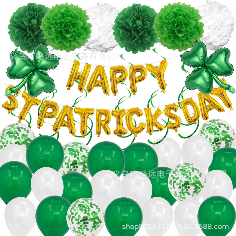 Santa Patrick Sanya Clover Piece Banner Plus Flower Flower Flower…