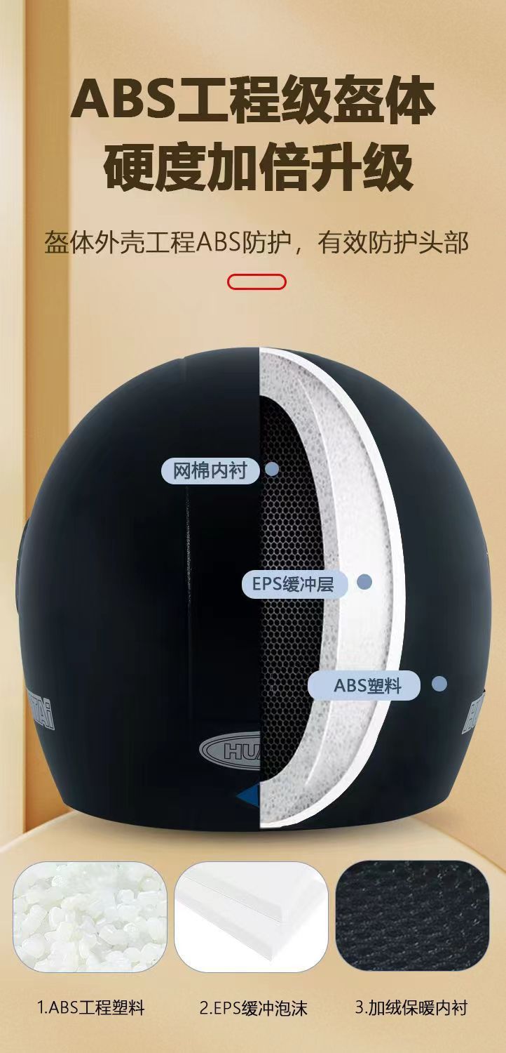 Suitable for Electric Cars Women and Men's Autumn and Winter Warm Hats All Seasons Universal Helmet Motorcycle Half Helmet