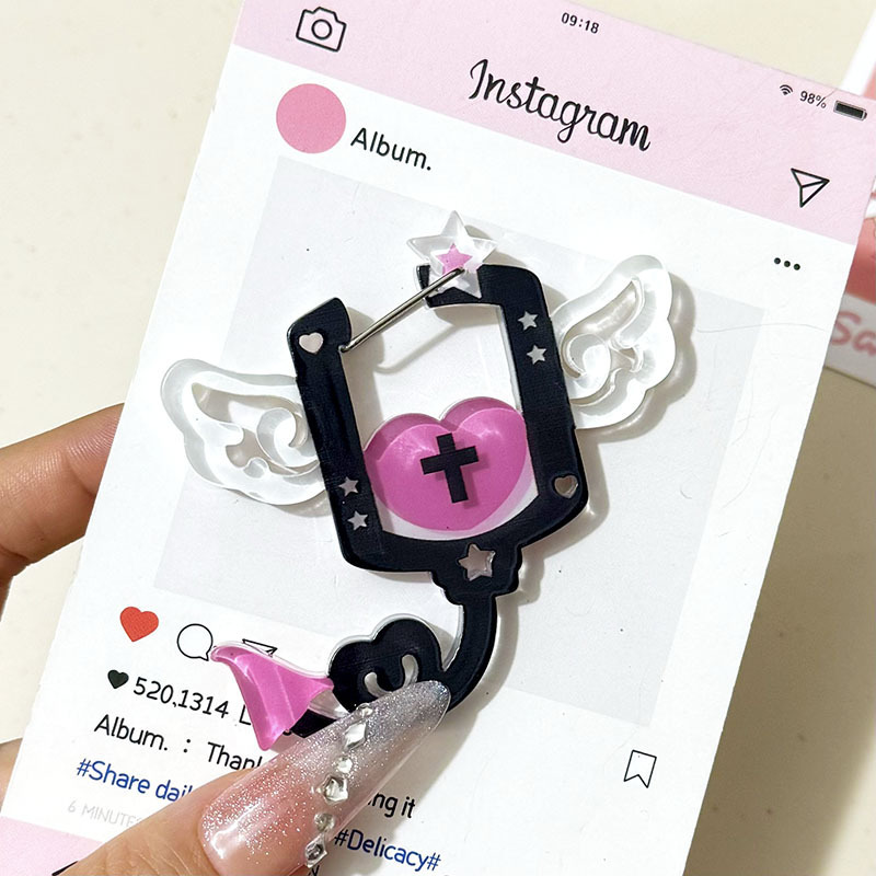 かわいい猫楽しいアクリル特殊形状多機能キーホルダー漫画スタイルカラビナ特殊形状カラビナ|undefined
