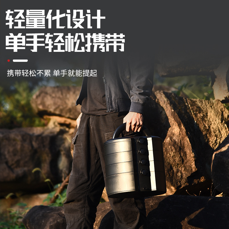 Portátil multifuncional conjunto completo de taladro eléctrico combinado caja de herramientas redonda para herramientas manuales eléctricas de madera de hardware de mantenimiento