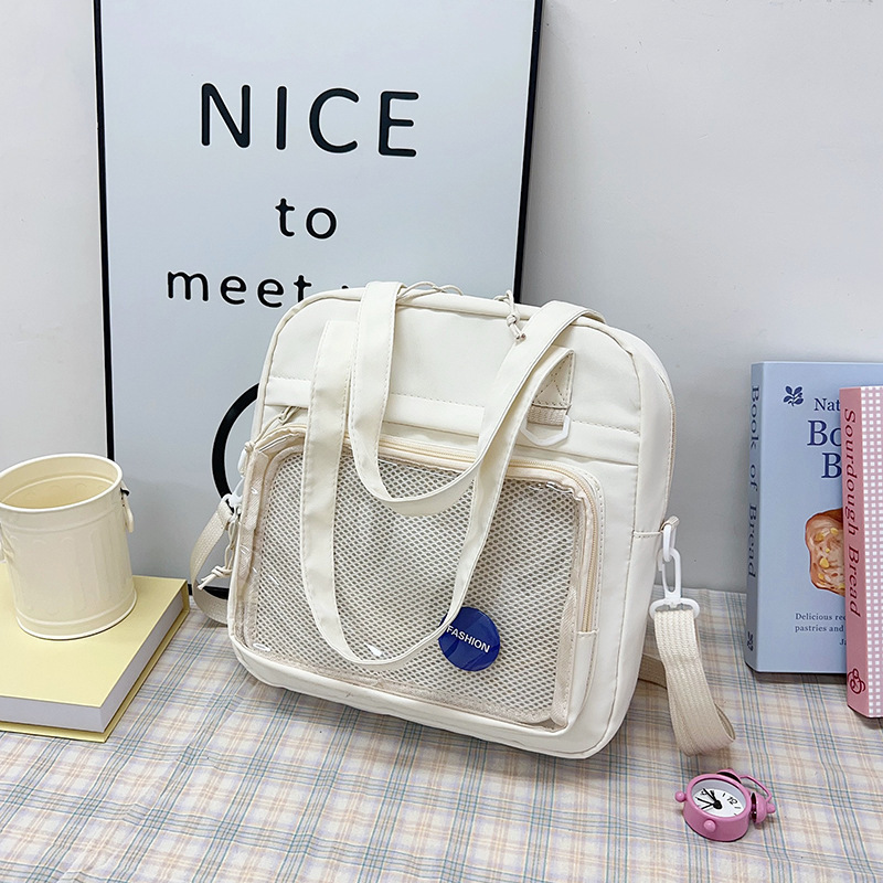 2024 New Fashion Cute Bag Shoulder Transparent Crossbody Bag Large Capacity Casual Women's Bag Student Girl Handbag