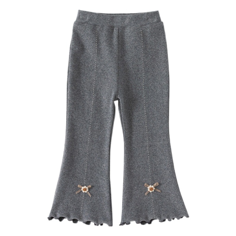 Youbao ropa para niños niña versión coreana de las polainas de las niñas de punto elástico primavera y otoño pantalones para niños pantalones acampanados QK22085