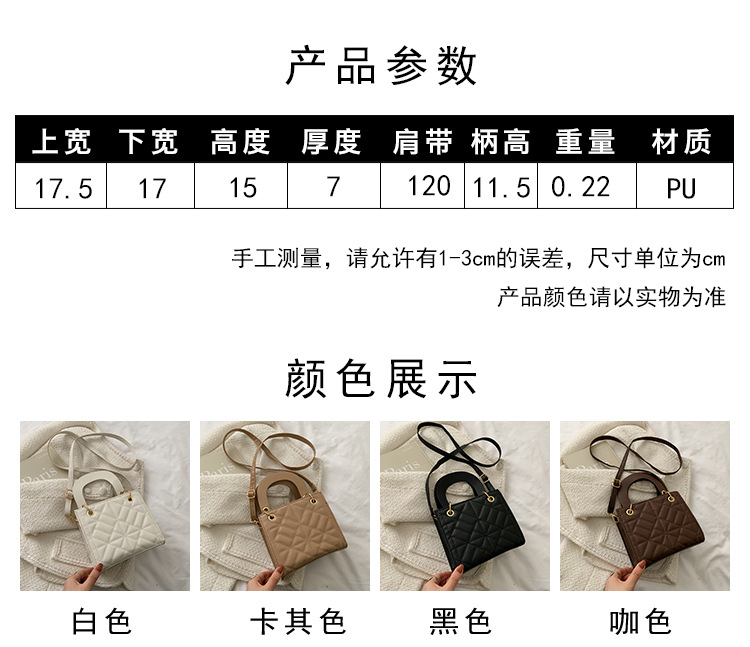 Lingge Small Bag 2022 New Trendy Chain Messenger Mall Square Bag display picture 7