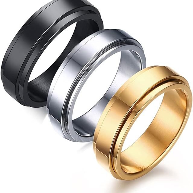 Stylish Fidget Ring For Anxiety And Stress Relief Designer Ring_voghion.com