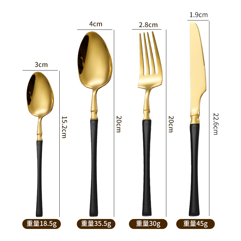 Oro negro-Set de 4 piezas