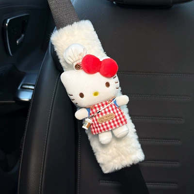 interior seatbelt decoration, anti-abrasion clothing | Seat belt shoulder pad - chefs-hat-kitty