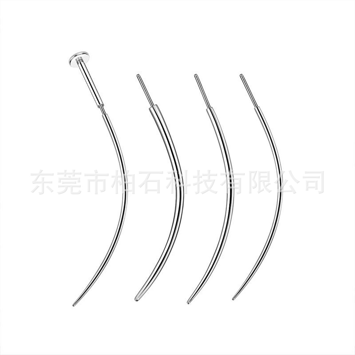 316L Surgical Steel Internally Threaded Curved Guide Rod Pin for Lip Ear Piercing Jewelry detail image 9