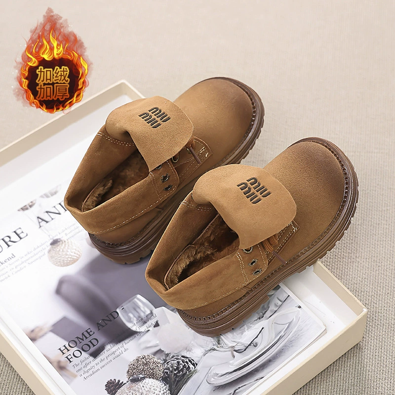 Матовые детские сапоги Martin 2024 новые женские сапоги с лацканными буквами, мотоциклетные сапоги для мальчиков