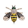 Factory direct selling niche alloy animal brooches European and American hot -selling simplicity bee butterfly diamond painting oil jewelry women