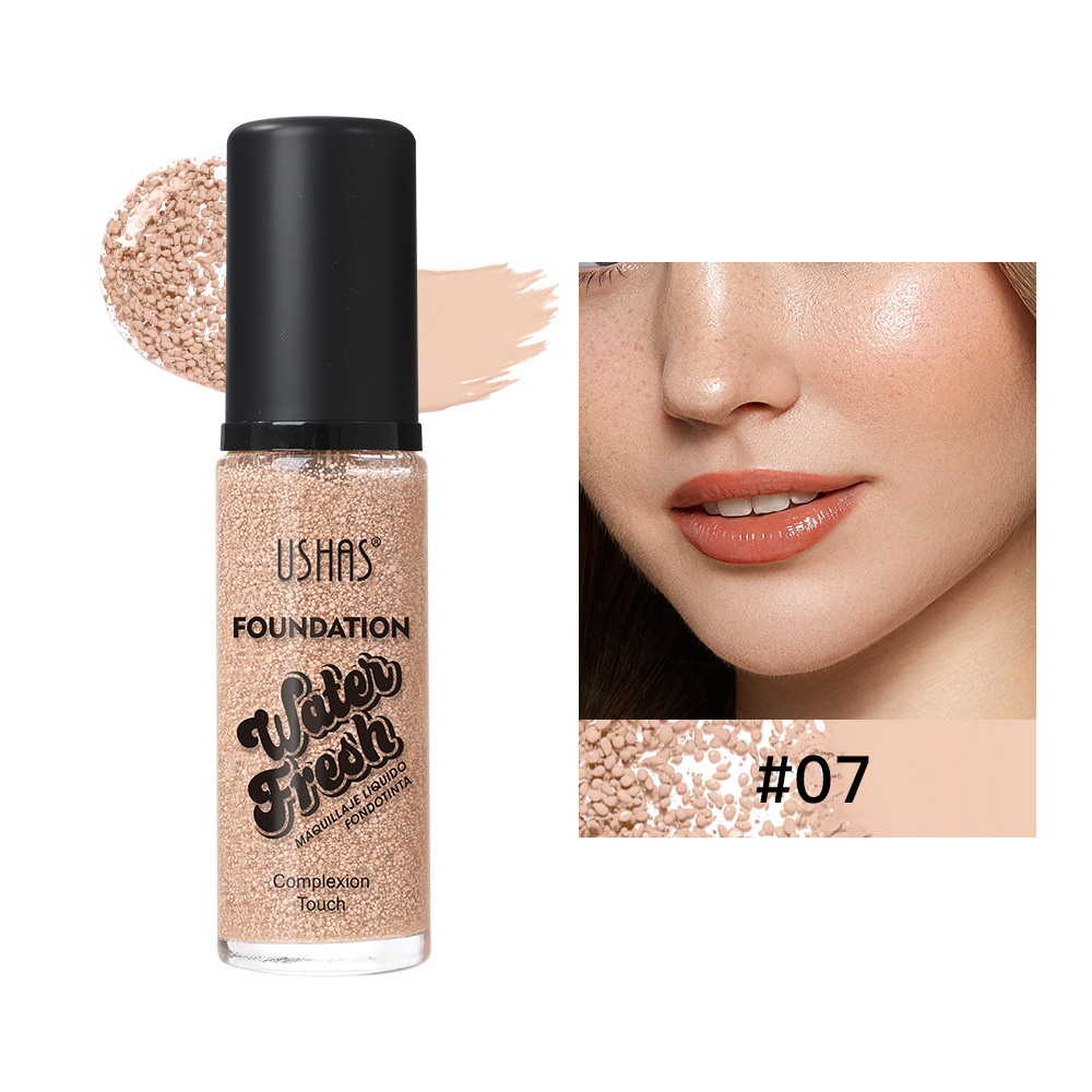 USHAS marca de acné duradera transfronteriza de larga duración corrector de color de trigo europeo y americano base líquida de burbujas al por mayor