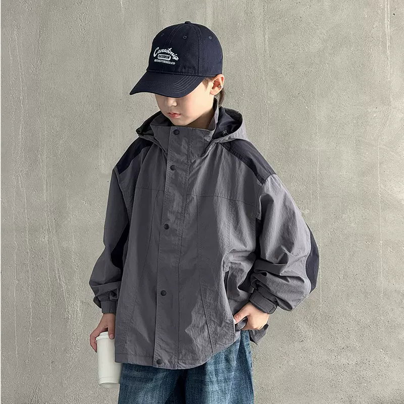 男童防风冲锋衣儿童三合一外套秋冬新款2025男孩摇粒绒两件套夹克