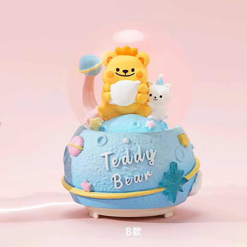 卡通水晶球发光小夜灯星空情书家居桌面摆件儿童生日礼物小礼品|undefined