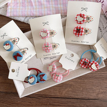 可爱卡通波点kt儿童镂空压夹刘海发夹合金女童百搭甜酷发绳发饰