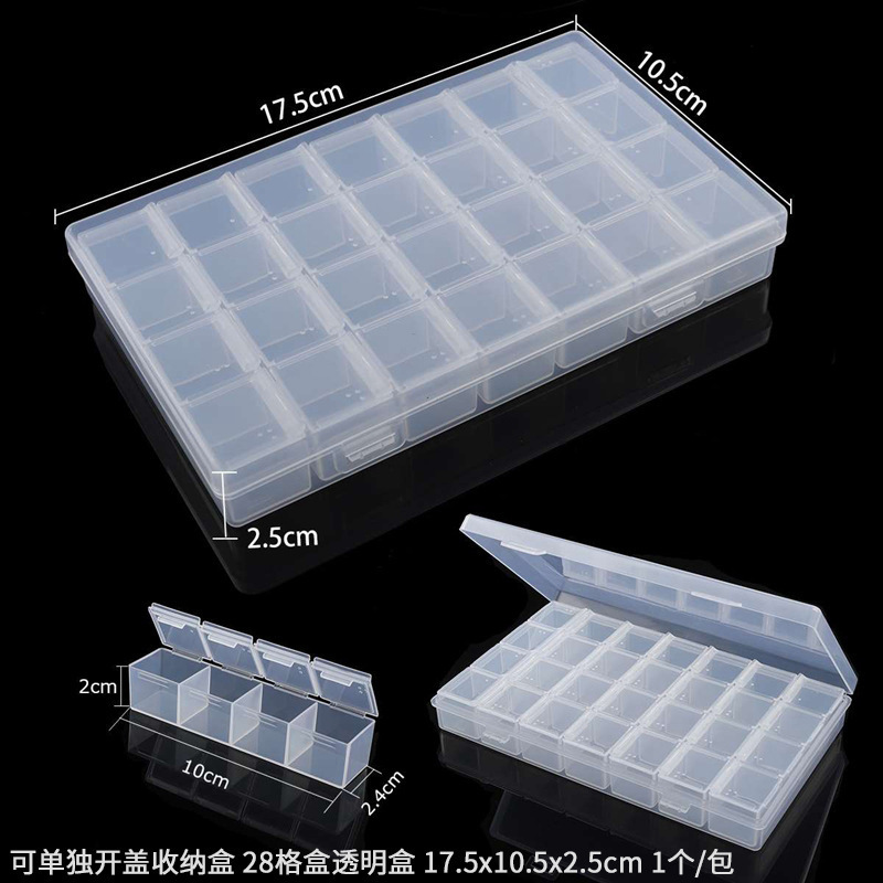 手作りdiyアクセサリー材料整理ケース収納ケース透明取り外し可能プラスチックケースピアスケース収納ケースツール|undefined