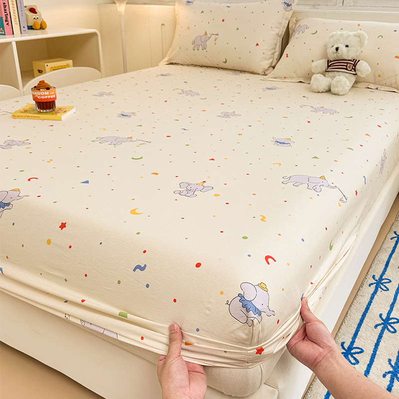 2025 nueva sábana de algodón pequeña fresca funda protectora de colchón de algodón de una sola pieza cubierta de cama para niños dormitorio 2025 nueva