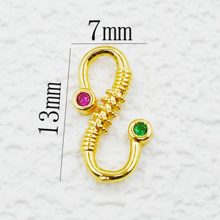 �~�18k��ɫ��ʯS�� �pȦ����S�B�ӿ�diy�������β������