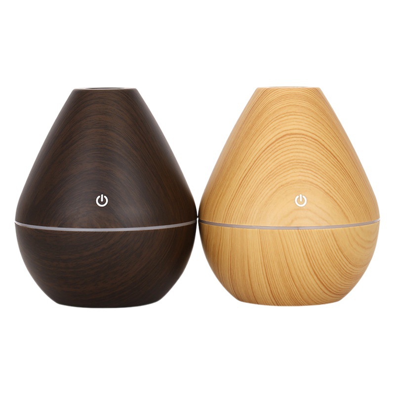 Creativa niebla USB gota de agua humidificador grano madera máquina aromaterapia fuente la fábrica LOGOTIPO personalizado regalo