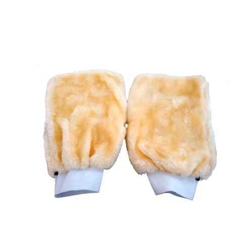 Double-sided car wash gloves, thickened imitation wool car leather, waxing car wipes, bear paw wipes, car wipes, cleaning tools wholesale