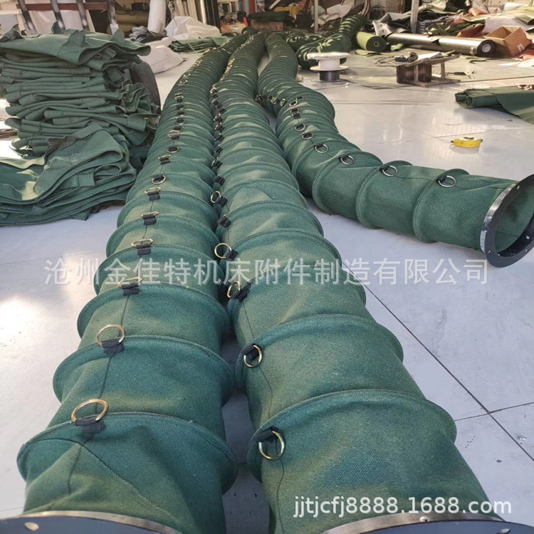 帆布通风管 风机口软连接 伸缩软管排风管耐温防火钢丝接头软管