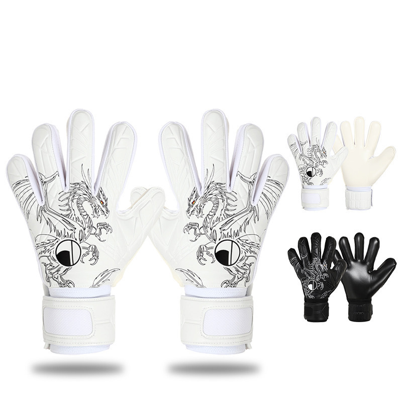 Children's and adults' soccer goalkeeper gloves for competition and training, with finger protection, thickened latex, non-slip, professional goalkeeper gloves