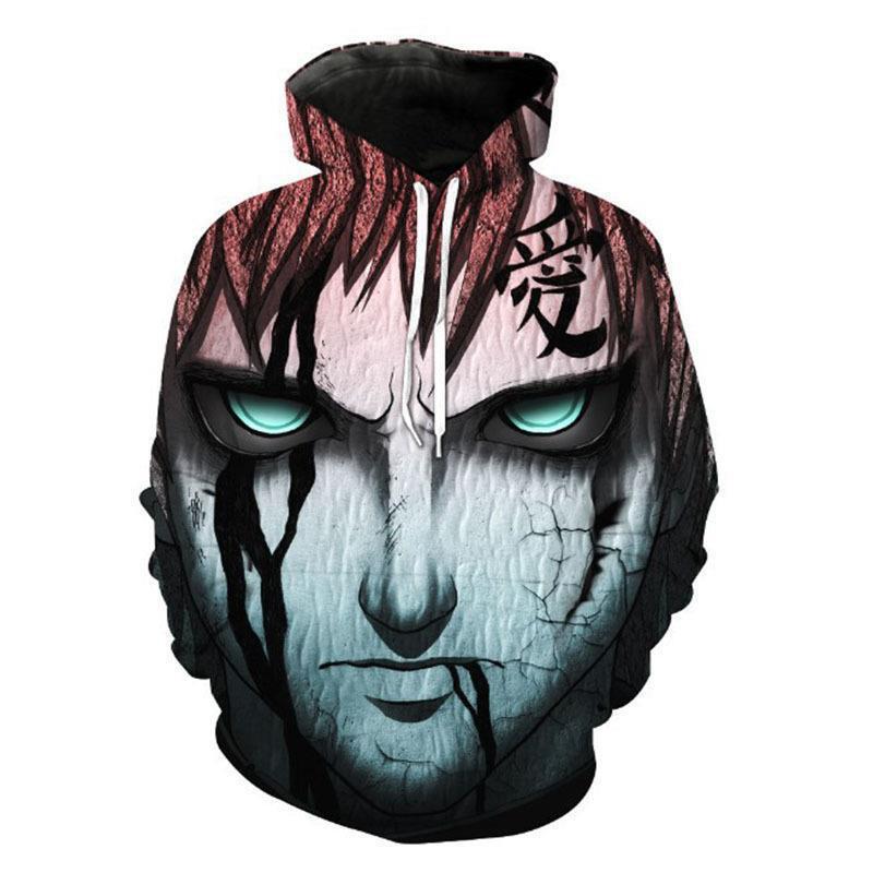 Cross-border factory direct supply new Naruto hoodie 3D digital printing Sun Man pocket pullover sweater men's fashion