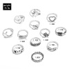 Cartoon silver ring, summer set hip-hop style, accessory, European style, season 2021, wholesale