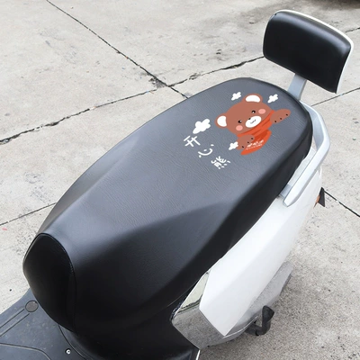 Cover Seat Cover Motorcycle Scooter – Electric car cushion - m-size-happy-bear-black