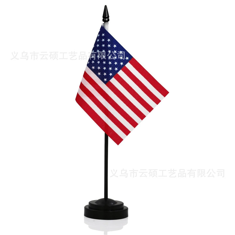 Черный пластиковый сплошной стержень один флагшток флажок флаг США флаг флаг стол украшение пластиковый флаг держатель флага