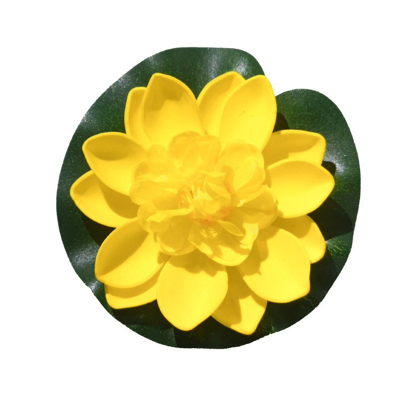 Simulación de loto flor falsa piscina de peces tanque método antiguo cultivo de peces 10cm decoración flor eterna flor artificial nenúfar flor seca al por mayor