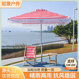 户外方形中柱伞批发别墅花园庭院可旋转遮阳伞室外露天阳台太阳伞