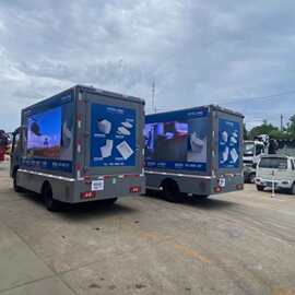 国六一汽解放宣传车 福田祥铃汽油LED宣传车 蓝牌LED宣传车图片